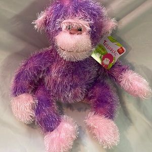Rare/Retired 16” Purple Russ Berrie “Trembles”the Monkey! Laughs & Trembles.NWT!